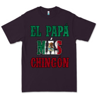 Plum El Papa Mas Chingon Mexican Flag Premium Tee - Jasminsmagicworld