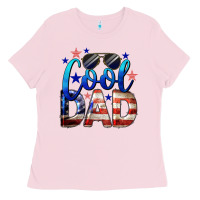 Bubblegum Pink Cool American Dad Ladies Tee - LillyAllenDesigns
