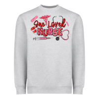Heather Grey one loved nurse Heavyweight Sweatshirt - texasbilliewilder