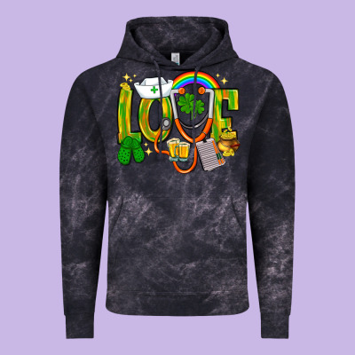 St. Patrick's Love Nurse Vintage Hoodie Designed By Bundleandbundleshop