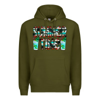 Army Green Summer Time Cowhide Serape Premium Hoodie - CowCowDesign