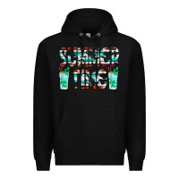 Black Summer Time Cowhide Serape Premium Hoodie - CowCowDesign