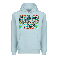 Blue Mist Summer Time Cowhide Serape Premium Hoodie - CowCowDesign