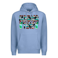 Colony Blue Summer Time Cowhide Serape Premium Hoodie - CowCowDesign