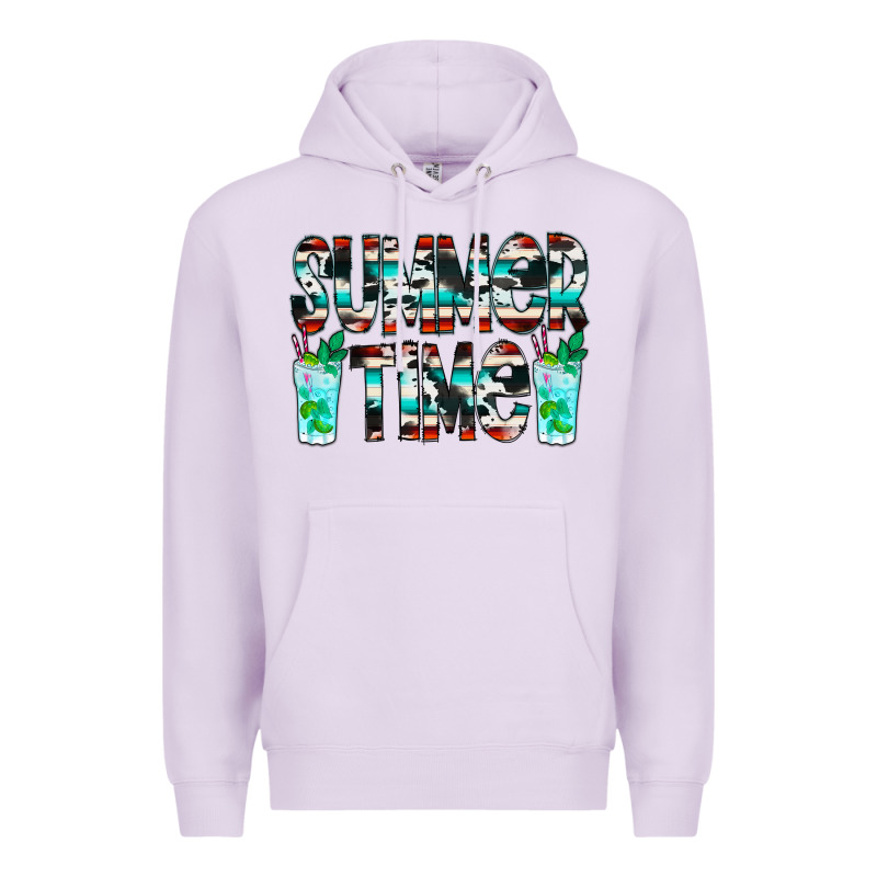 Summer Time Cowhide Serape Premium Hoodie by CowCowDesign | Teevron