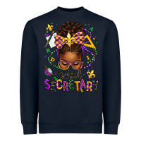 Navy mardi gras school secretary afro messy bun Heavyweight Sweatshirt - texasbilliewilder