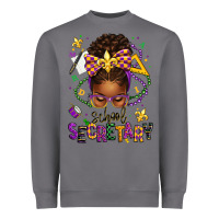 Storm mardi gras school secretary afro messy bun Heavyweight Sweatshirt - texasbilliewilder