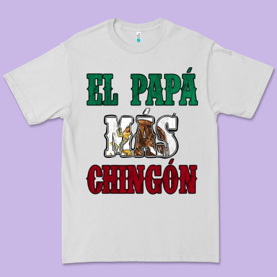 El Papa Mas Chingon Mexican Flag Premium Tee Designed By Jasminsmagicworld