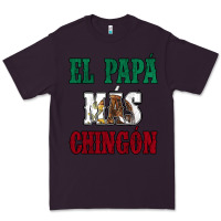 Plum El Papa Mas Chingon Mexican Flag Premium Tee - Jasminsmagicworld