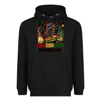 Black Juneteenth celebrate freedom Heavyweight Hoodie - FaDigitalArtStudio