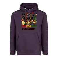 Plum Juneteenth celebrate freedom Heavyweight Hoodie - FaDigitalArtStudio