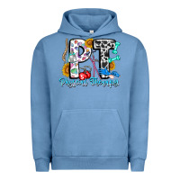 Pigment Pebble Blue pt therapy Urban Hoodie - CowhideDigitalArt