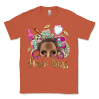 Copper Hair Boss Afro Messy Bun With Money Bbs Classic Tee - BundleAndBundleShop
