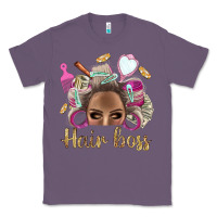Lavender Hair Boss Afro Messy Bun With Money Bbs Classic Tee - BundleAndBundleShop