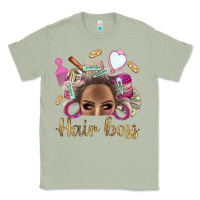 Matcha Hair Boss Afro Messy Bun With Money Bbs Classic Tee - BundleAndBundleShop