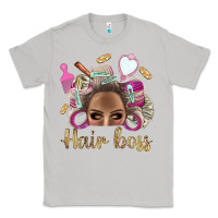 Moon Dust Hair Boss Afro Messy Bun With Money Bbs Classic Tee - BundleAndBundleShop