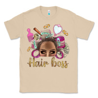 Mushroom Hair Boss Afro Messy Bun With Money Bbs Classic Tee - BundleAndBundleShop
