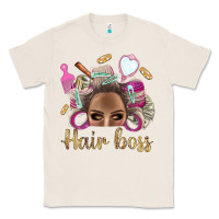 Natural Hair Boss Afro Messy Bun With Money Bbs Classic Tee - BundleAndBundleShop