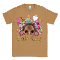Toasted Coconut Hair Boss Afro Messy Bun With Money Bbs Classic Tee - BundleAndBundleShop