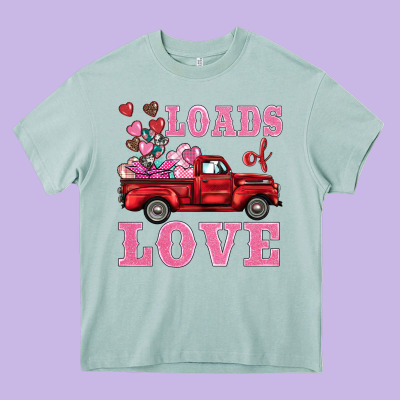 Loads Of Love Truck Heavy Core Tee Designed By Barkaloodesign