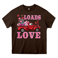 Chocolate Brown loads of love truck Heavy Core Tee - BarkalooDesign