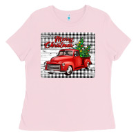 Bubblegum Pink merry christmas mousepad Ladies Tee - Jasminsmagicworld