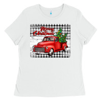 White merry christmas mousepad Ladies Tee - Jasminsmagicworld