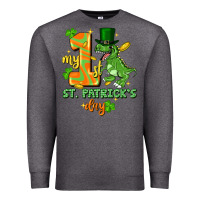 Charcoal Heather my first st. patricks day Premium Sweatshirt - FaDigitalArtStudio