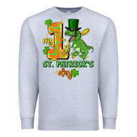 Heather Grey my first st. patricks day Premium Sweatshirt - FaDigitalArtStudio