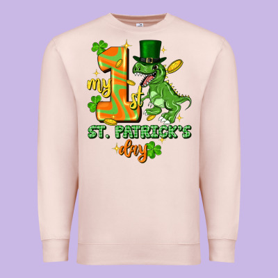 My First St. Patricks Day Premium Sweatshirt Designed By Fadigitalartstudio