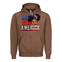 Chestnut little miss america black girl peekaboo Zipper Hoodie - CowGirlArtShop