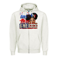 Little Miss America Black Girl Peekaboo Zipper Hoodie | Teevron