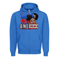 True Royal little miss america black girl peekaboo Zipper Hoodie - CowGirlArtShop
