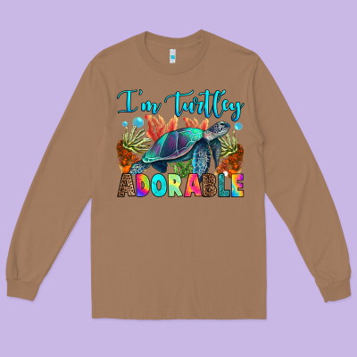 I'm Turtley Adorable Long Sleeve Tee Designed By Ranaportraitstore