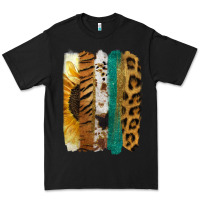 Black Leopard Sunflower Brush Strokes Premium Tee - Jasminsmagicworld