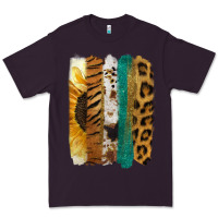 Plum Leopard Sunflower Brush Strokes Premium Tee - Jasminsmagicworld
