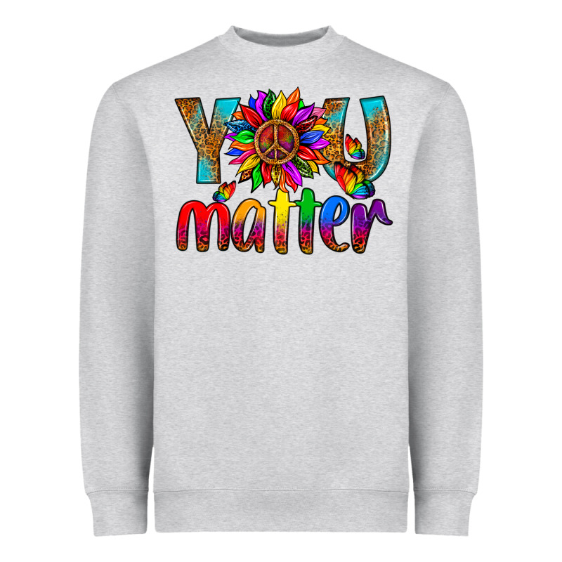 Lgbtq+ You Matter With Leopard Heavyweight Sweatshirt by NancyCooperArtShop | Teevron