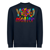 Navy LGBTQ+ you matter with leopard Heavyweight Sweatshirt - NancyCooperArtShop