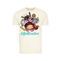 Vintage Arctic Best Teacher Messy Bun Bbs Vintage Tee - BundleAndBundleShop