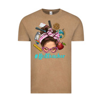 Vintage Coffee Best Teacher Messy Bun Bbs Vintage Tee - BundleAndBundleShop