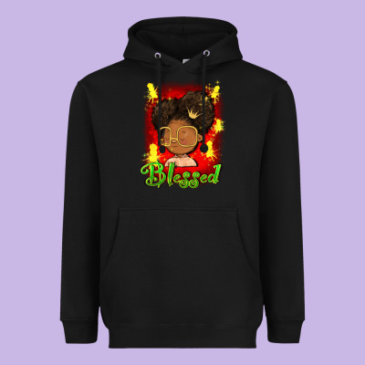 Blessed Juneteenth Heavyweight Hoodie Designed By Fadigitalartstudio