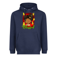 Navy blessed juneteenth Heavyweight Hoodie - FaDigitalArtStudio