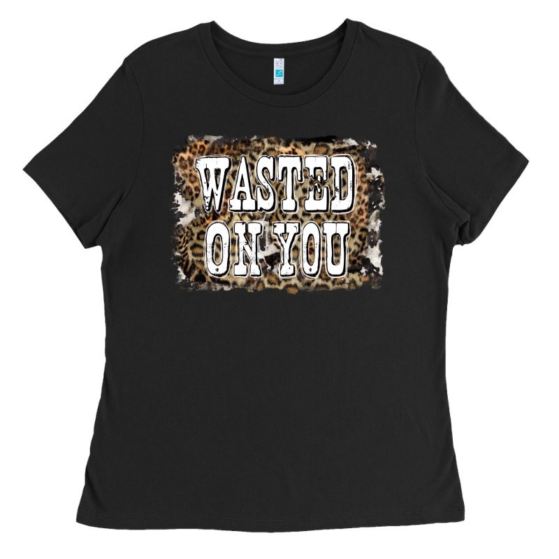 Western Wasted On You Background Ladies Tee by LillyAllenDesigns | Teevron