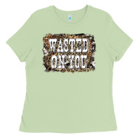 Matcha Western Wasted On You Background Ladies Tee - LillyAllenDesigns