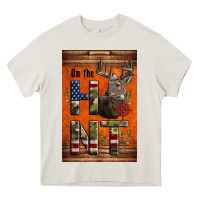 Cream Western On The Hunt Deer Heavy Core Tee - LillyAllenDesigns