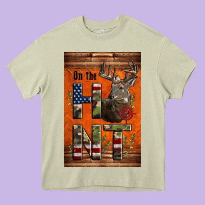 Western On The Hunt Deer Heavy Core Tee Designed By Lillyallendesigns