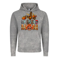 Cloud Rock Western Blessed Mom With Cross Vintage Hoodie - BundleAndBundleShop