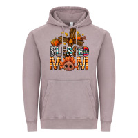 Vintage Zinc Western Blessed Mom With Cross Vintage Hoodie - BundleAndBundleShop