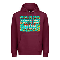 Burgundy summer time glitter pineable Premium Hoodie - CowCowDesign