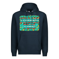 Navy summer time glitter pineable Premium Hoodie - CowCowDesign